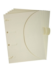 DOSIER SOBRE TARIFOLD SMARTFOLDER CARTON VELCRO A4 4 TALADROS BEIGE PACK de 6