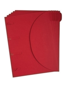DOSIER SOBRE TARIFOLD SMARTFOLDER CARTON VELCRO A4 4 TALADROS ROJO PACK de 6