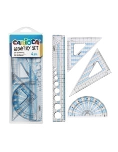 EQUIPO de DIBUJO CARIOCA SET ESCOLAR DE GEOMETRIA