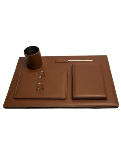 ESCRIBANIA NADAL ZENIT NAPA simpiel 5 piezas CUERO vade cubilete porta-calendario listín y abrecartas