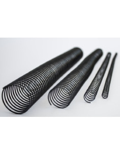 ESPIRAL METALICA paso 64 51  PLATA 16 mm CAJA de 100