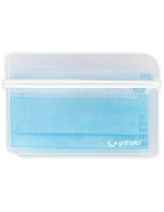 ESTUCHE PORTA MASCARILLA GRAFOPLAS PP NATURAL