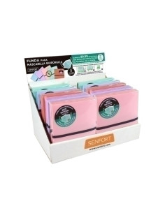 ESTUCHE PORTA MASCARILLA SENFORT ANTIBACTERIANA QUIRURGICA 100x120 SURTIDO EXPOSITOR de 50