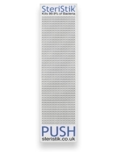 ETIQUETA ANTIMICROBIANA STERISTIK DOOR PUSH 480 x 120 mm AUTO-ADHESIVA ROLLO de 10