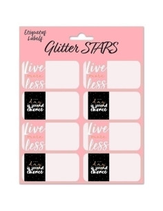 ETIQUETA ESCOLAR ERIK 158x20 GLITTER STARS