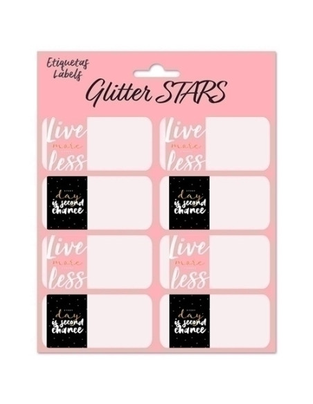 ETIQUETA ESCOLAR ERIK 158x20 GLITTER STARS