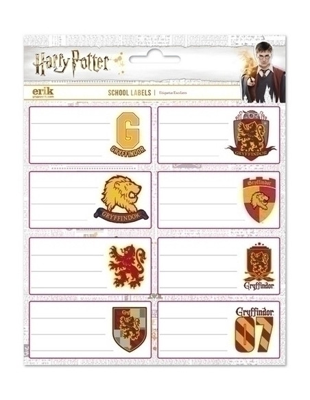 ETIQUETA ESCOLAR ERIK 158x20 HARRY POTTER GRYFFINDOR ETIQUETA ESCOLAR ERIK 158x20 HARRY POTTER GRYFFINDOR