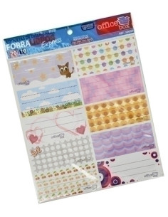 ETIQUETA ESCOLAR OFFICE BOX FORRA LIBROS EXPRESS BLISTER de 10