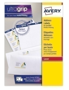 ETIQUETAS ADHIMPRAVERY A4 BLANCA CROMOS CAJA 100h  635x339 mm 2400 udsL7159