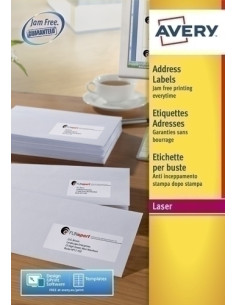 ETIQUETAS ADHIMPRAVERY A4 BLANCA CROMOS CAJA 100h  635x466 mm 1800 udsL7161