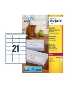 ETIQUETAS ADHIMPRAVERY A4 BLANCA RECICLADA LASER 635x381 mm CAJA 15h 315 uds