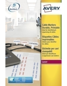 ETIQUETAS ADHIMPRAVERY A4 IDENTIFICACION de CABLES LASER CAJA 20h  60x40 mm 480 udsL7950