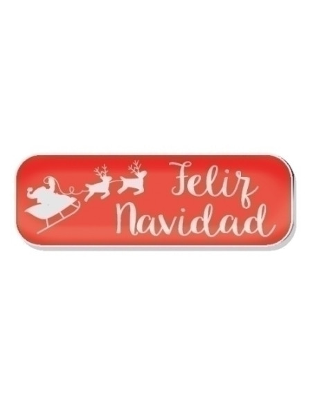 ETIQUETAS REGALO ADH HOLOGRAFICAS ROLLO  250 uds 45x15  FELIZ NAVIDAD  ROJO