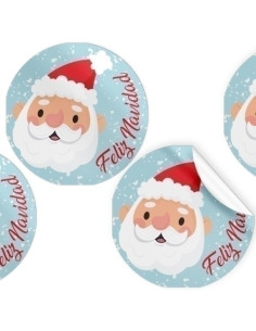 ETIQUETAS REGALO ADH ROLLO  250 uds REDONDAS Ø 40 NAVIDAD  FELIZ NAVIDAD NOEL