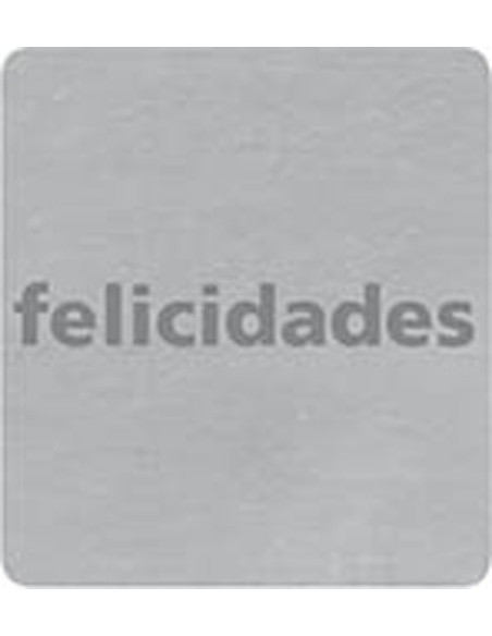 ETIQUETAS REGALO ADH ROLLO  500 uds  FELICIDADES  CUADRADA