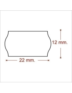 ETIQUETAS de PRECIOS METO N2 ADHNORMAL 22x12 mm BLANCO ROLLO 1500 uds