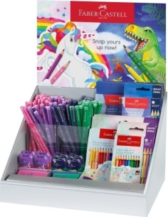 EXPOSITOR FABER-CASTELL DINOSAURIOS & UNICORNIOS 192 UNIDADES