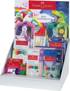 EXPOSITOR FABER-CASTELL DINOSAURIOS & UNICORNIOS 31 UNIDADES