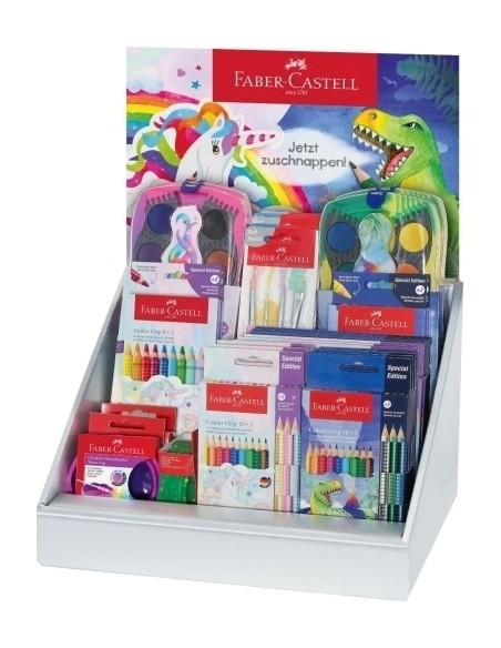 EXPOSITOR FABER-CASTELL DINOSAURIOS & UNICORNIOS 31 UNIDADES