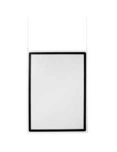 EXPOSITOR MURAL TARIFOLD A1 VERTICALHORIZONTAL CON MARCO MAGNETO COLGANTE TRANSPARENTE