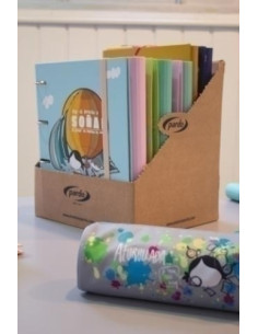 EXPOSITOR PARDO MUXOTE SURTIDO EXP10 6x CARPEBLOCK 2x CARPETA GOMAS 2x PORTATODO