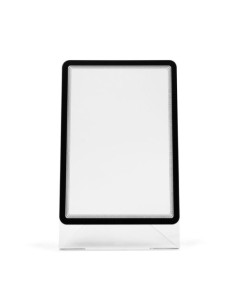 EXPOSITOR SOBREMESA TARIFOLD EN FORMA DE L A4 MAGNETO VERTICAL TRANSPARENTE