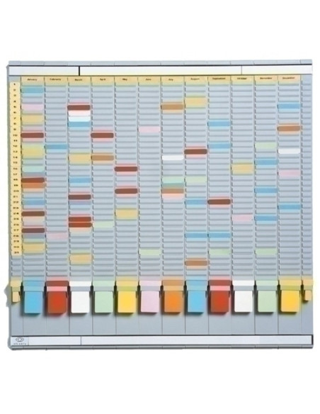 FICHERO MURAL PLANNING ATLANTA ANUAL FICHAS  T  con 35 RANURAS 783x63