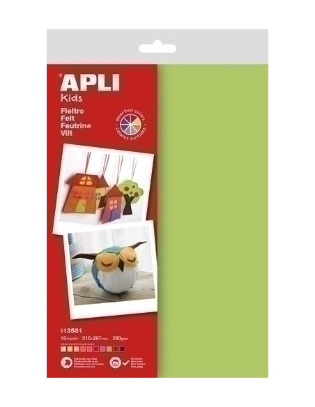 FIELTRO APLI A4 SURTIDO 10 HOJAS
