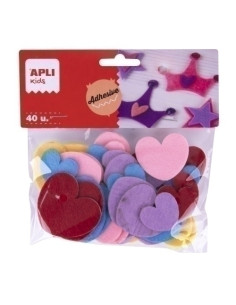 FIELTRO APLI FORMAS CORAZONES BOLSA de 40