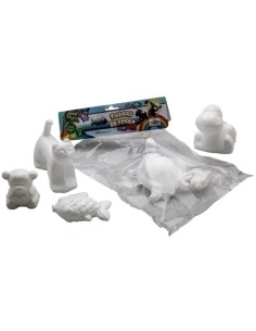 FIGURAS POLIESPAN SURTIDO BOLSA 6 Gato Pez Dinosaurio Tortuga Oso Conejo