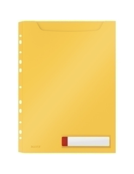 FUNDA MULTITALADRO LEITZ COSY GRAN CAPACIDAD PP OPACO A4 11 TALAMARILLO PACK de 3