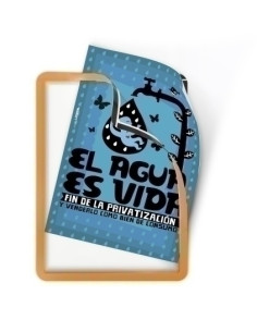 FUNDA PORTA CARTELES TARIFOLD MAGNETO A4 VERTICALHORIZONTAL REMOVIBLE NARANJA PACK de 2