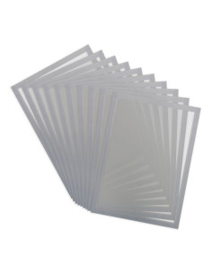 FUNDA PORTA CARTELES TARIFOLD MAGNETO PRO A4 VERTICALHORIZONTAL GRIS PLATA BOLSA DE 10