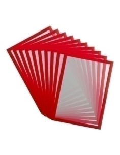 FUNDA PORTA CARTELES TARIFOLD MAGNETO PRO A4 VERTICALHORIZONTAL ROJO BOLSA DE 10