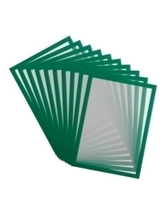 FUNDA PORTA CARTELES TARIFOLD MAGNETO PRO A4 VERTICALHORIZONTAL VERDE BOLSA DE 10