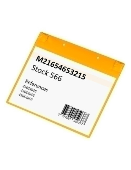 FUNDA SEÑALIZACION TARIFOLD NEODIMIO MAGNETICA A5 HORIZONTAL AMARILLO CAJA DE 5