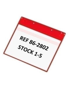 FUNDA SEÑALIZACION TARIFOLD NEODIMIO MAGNETICA A5 HORIZONTAL ROJO CAJA DE 5