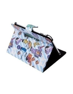 FUNDA TABLET SILVER HT ESTAMPADA UNIVERSAL 9 -104  PIXEL GAMER