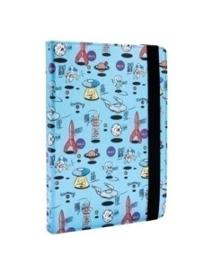 FUNDA TABLET SILVER HT ESTAMPADA UNIVERSAL 9 -104  SPACE BLUE METAL