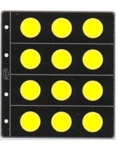 FUNDA para ALBUM de MONEDAS PARDO tipo CLARABOYA Ø 33mm 12 aloj