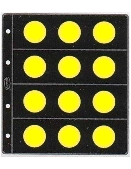 FUNDA para ALBUM de MONEDAS PARDO tipo CLARABOYA Ø 33mm 12 aloj