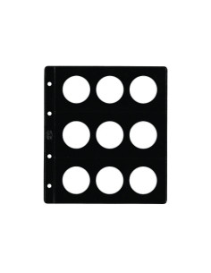 FUNDA para ALBUM de MONEDAS PARDO tipo CLARABOYA Ø 42mm 9 aloj