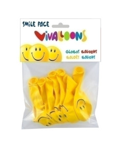 GLOBO VIVALLOONS CARA SONRIENTE BOLSA DE 8