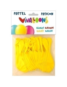 GLOBO VIVALLOONS FASHION PASTEL AMARILLO BOLSA DE 20