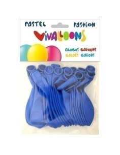 GLOBO VIVALLOONS FASHION PASTEL AZUL MEDIO BOLSA DE 20