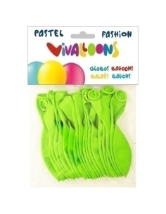 GLOBO VIVALLOONS FASHION PASTEL VERDE PISTACHO BOLSA DE 20