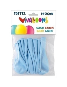 GLOBO VIVALLOONS LIGHT PASTEL AZUL CLARO BOLSA DE 10