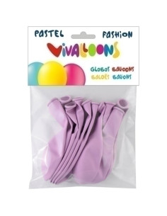 GLOBO VIVALLOONS LIGHT PASTEL LILA CLARO BOLSA DE 10