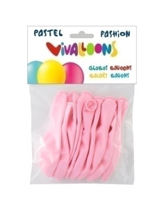 GLOBO VIVALLOONS LIGHT PASTEL ROSA CLARO BOLSA DE 10