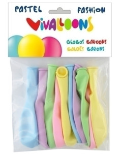 GLOBO VIVALLOONS LIGHT PASTEL SURTIDO CLARO BOLSA DE 10
